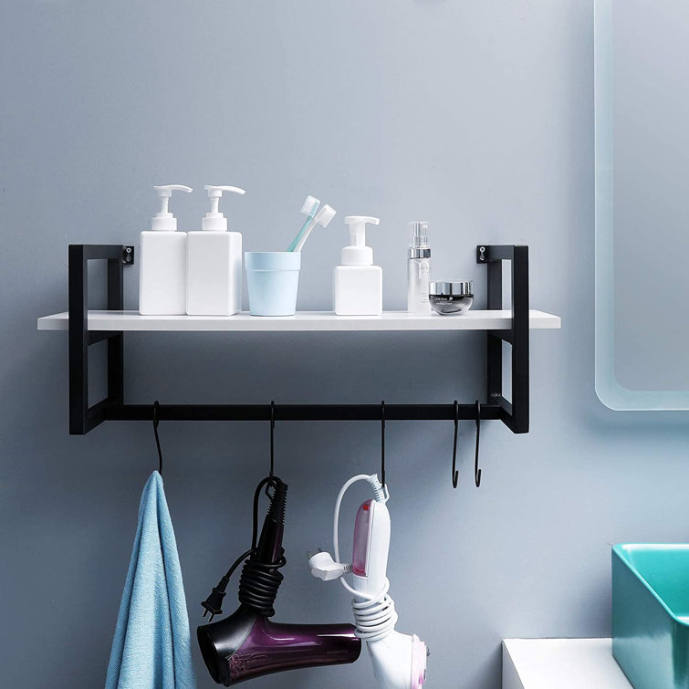 Bathroom Shelf with Hooks Underneath Everything Bathroom